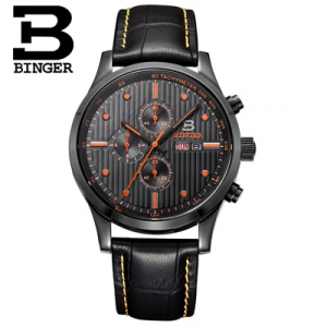 Binger BG001000116 - Nam - Sapphire - 42mm - Quartz (Pin) - Dây da